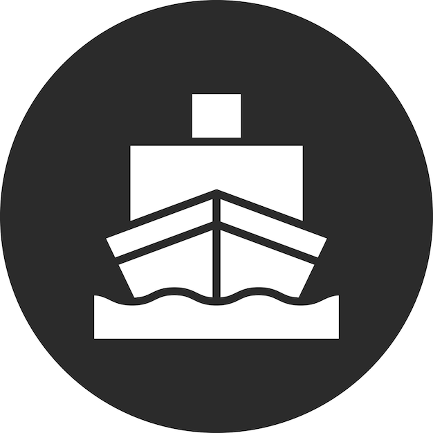 Ilustración del icono vectorial de la nave de carga del conjunto de iconos de los elementos de la ciudad