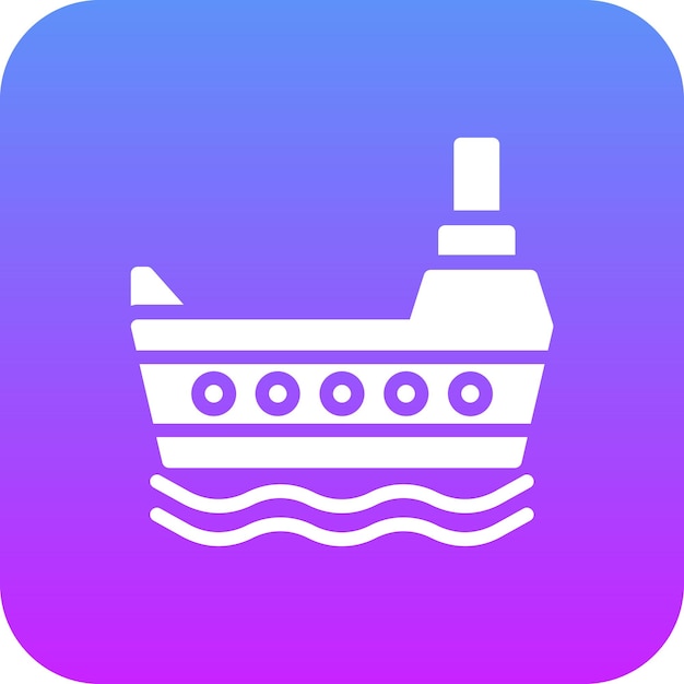 Ilustración del icono vectorial de la nave del conjunto de iconos de la civilización antigua