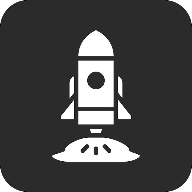 Ilustración del icono vectorial de la nave espacial del conjunto de iconos de tecnología espacial