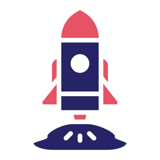 Ilustración del icono vectorial de la nave espacial del conjunto de iconos de tecnología espacial