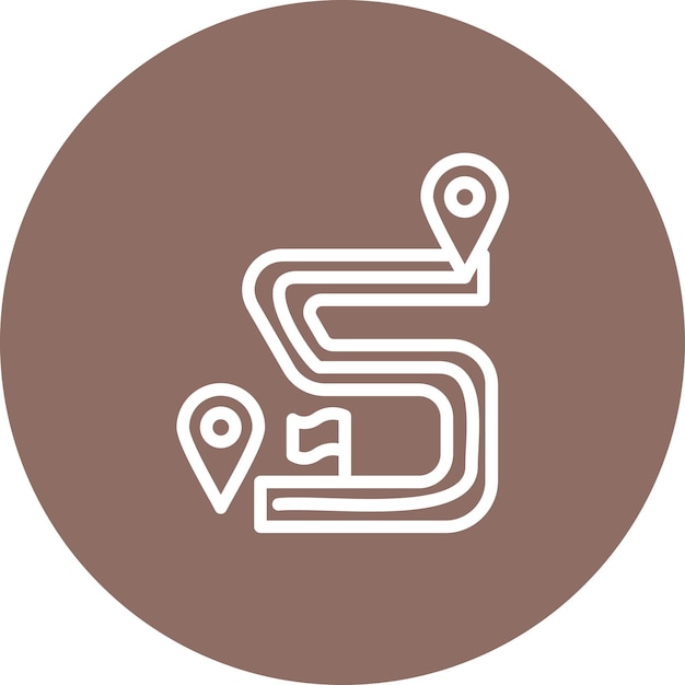 Ilustración del icono vectorial de navegación de carreras del conjunto de iconos de carreras automáticas