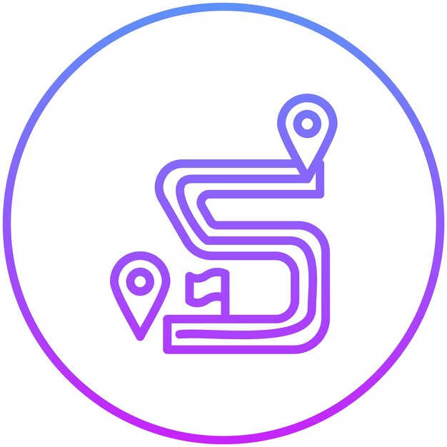 Ilustración del icono vectorial de navegación de carreras del conjunto de iconos de carreras automáticas