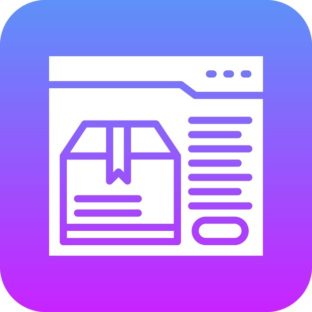 Ilustración del icono vectorial de navegación por productos del conjunto de iconos de comercio electrónico