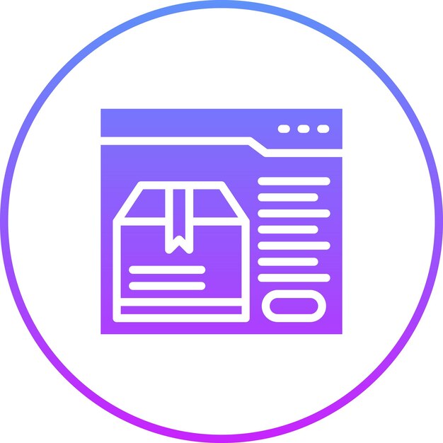Ilustración del icono vectorial de navegación por productos del conjunto de iconos de comercio electrónico