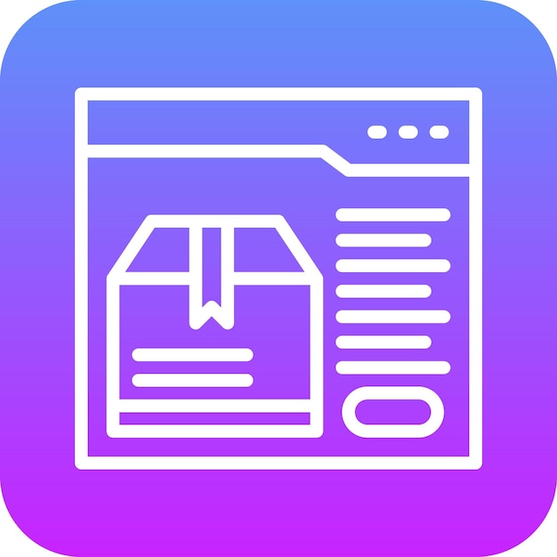 Ilustración del icono vectorial de navegación por productos del conjunto de iconos de comercio electrónico