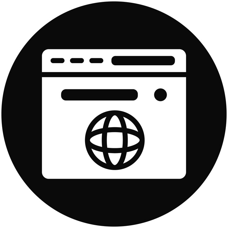 Vector ilustración del icono vectorial del navegador del conjunto de iconos sin código