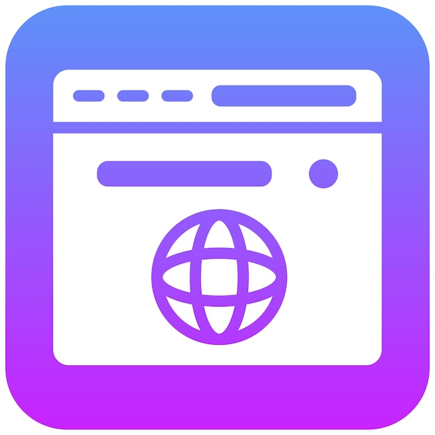 Ilustración del icono vectorial del navegador del conjunto de iconos sin código