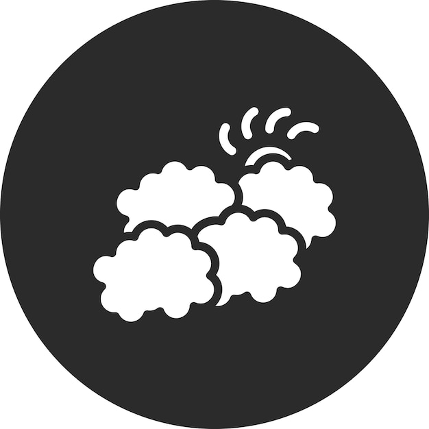 Ilustración del icono vectorial de neblina del conjunto de iconos meteorológicos