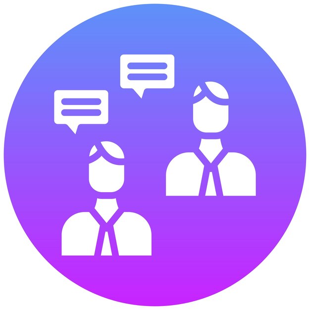 Ilustración del icono vectorial de negociación del conjunto de iconos de liderazgo