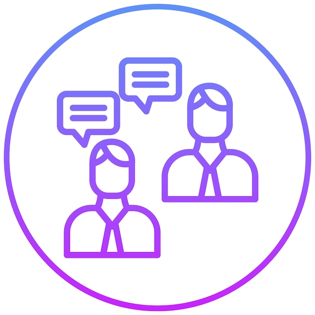 Ilustración del icono vectorial de negociación del conjunto de iconos de liderazgo