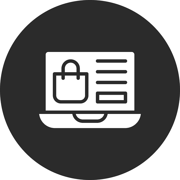 Ilustración de icono vectorial de negocios en línea del conjunto de iconos de marketing digital