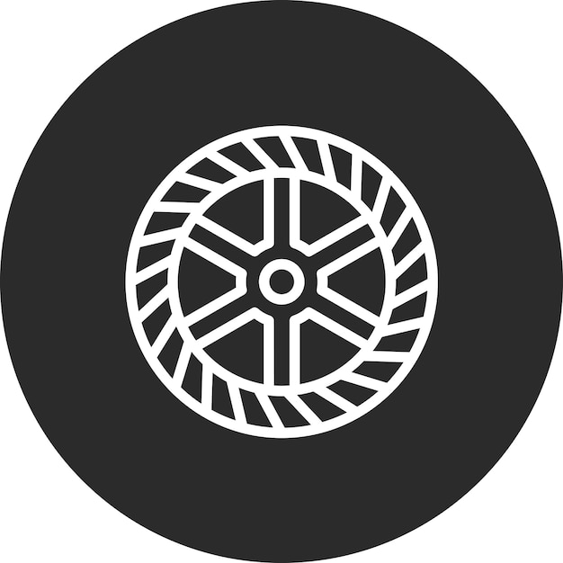 Ilustración del icono vectorial de neumáticos del conjunto de iconos de Auto Racing