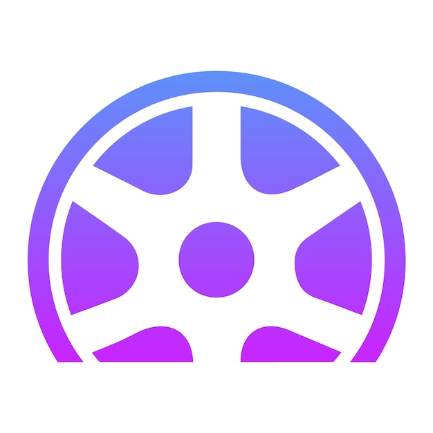Ilustración del icono vectorial de neumáticos planos del conjunto de iconos de reparación de automóviles