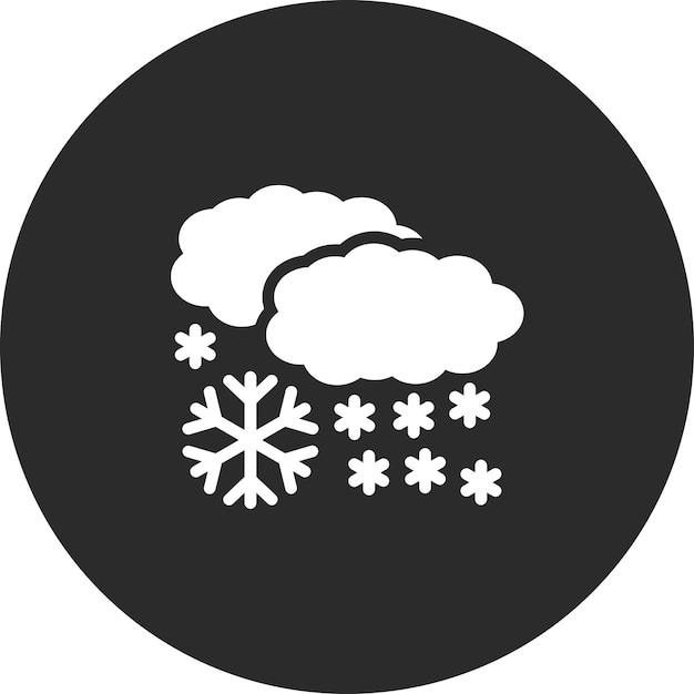 Ilustración de icono vectorial de nieve del conjunto de iconos de invierno