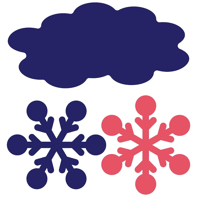 Vector ilustración del icono vectorial de nieve del conjunto de iconos meteorológicos