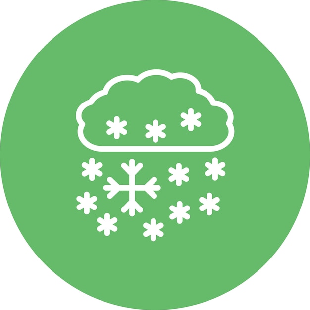 Vector ilustración de icono vectorial de nieve pesada del conjunto de iconos de desastres naturales