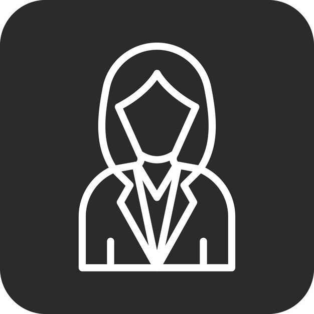 Ilustración del icono vectorial de la niña del conjunto de iconos del jardín de infantes
