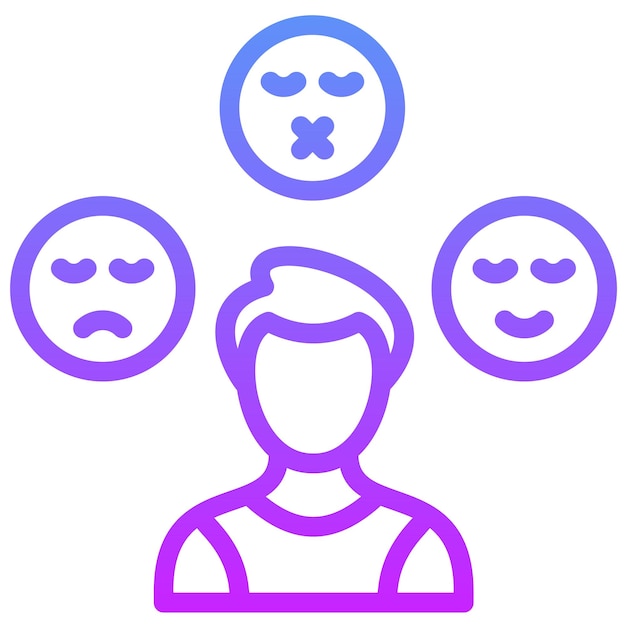 Ilustración del icono vectorial del niño del conjunto de iconos de Generation Gap