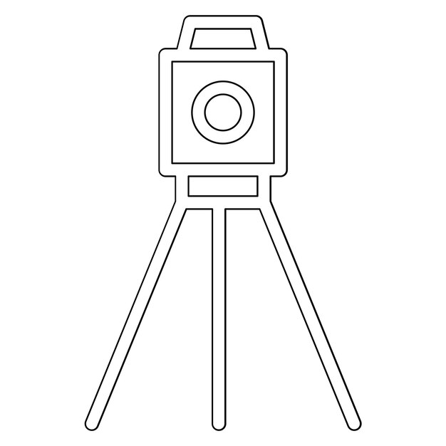 Ilustración del icono vectorial de nivel láser del conjunto de iconos de ingeniería