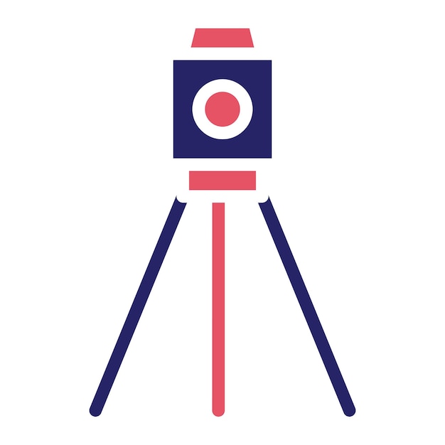 Ilustración del icono vectorial de nivel láser del conjunto de iconos de ingeniería
