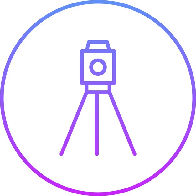 Ilustración del icono vectorial de nivel láser del conjunto de iconos de ingeniería