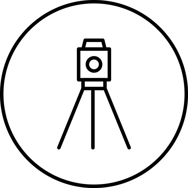 Ilustración del icono vectorial de nivel láser del conjunto de iconos de ingeniería