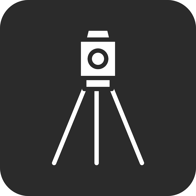 Ilustración del icono vectorial de nivel láser del conjunto de iconos de ingeniería