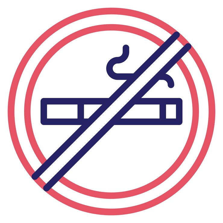Vector ilustración del icono vectorial de no fumar del conjunto de iconos de inmigración