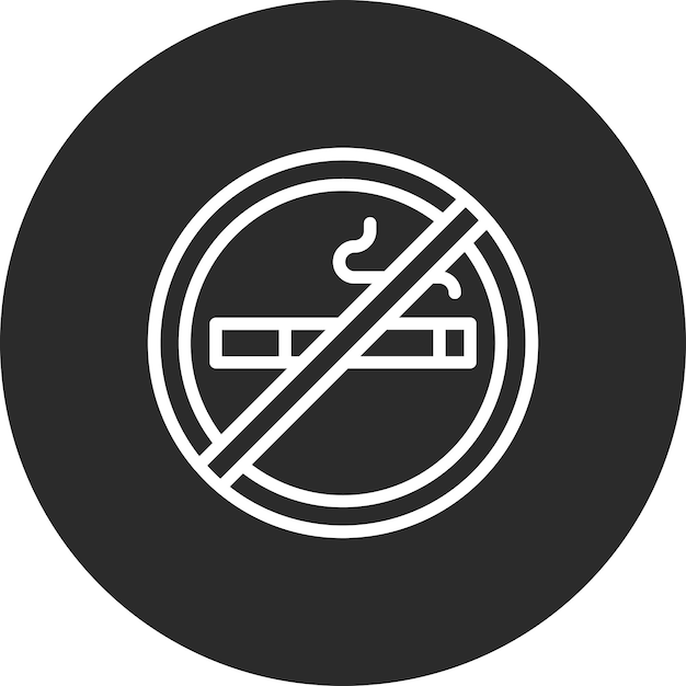 Ilustración del icono vectorial de No Fumar del conjunto de iconos de Inmigración