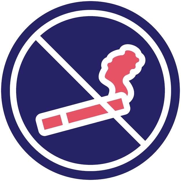 Vector ilustración del icono vectorial de no fumar del conjunto de iconos de ramadán