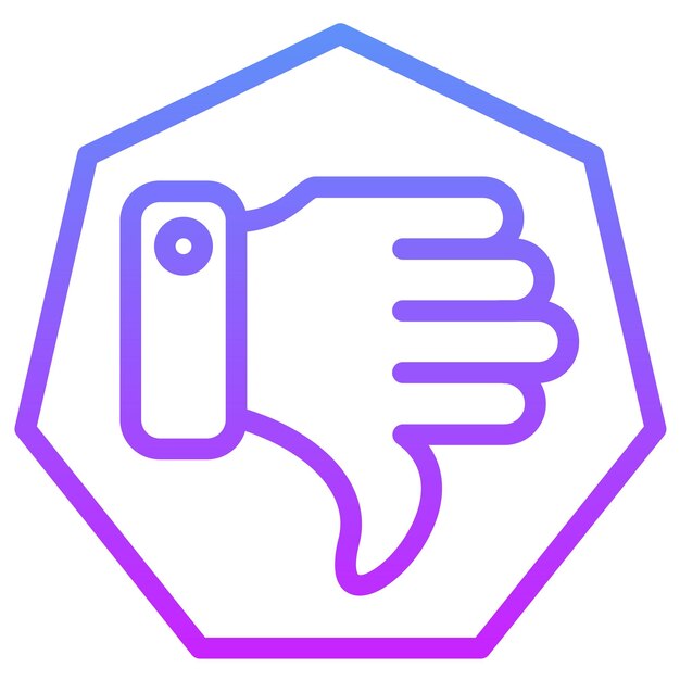 Ilustración del icono vectorial de "No me gusta" del conjunto de iconos de comunicaciones