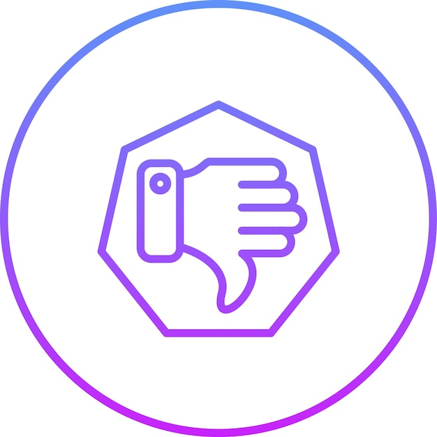 Ilustración del icono vectorial de "No me gusta" del conjunto de iconos de comunicaciones