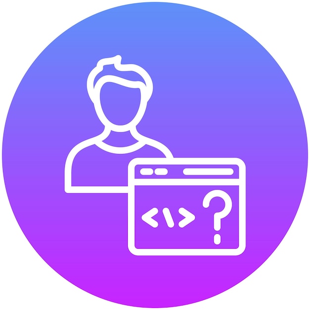 Ilustración del icono vectorial no técnico del conjunto de iconos sin código