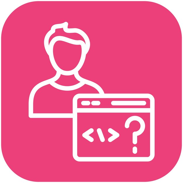 Ilustración del icono vectorial no técnico del conjunto de iconos sin código