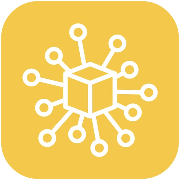 Ilustración del icono vectorial de nodos del conjunto de iconos de criptomonedas