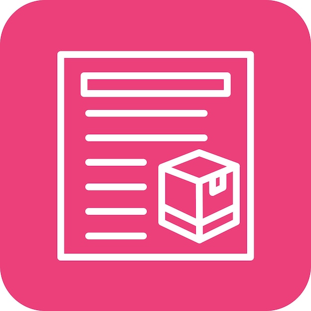 Ilustración del icono vectorial de la nota de entrega del conjunto de iconos de entrega y logística