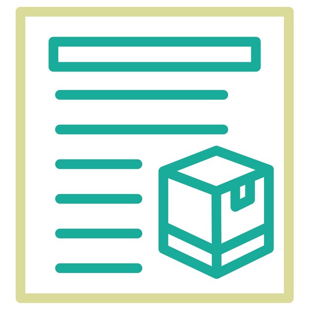 Ilustración del icono vectorial de la nota de entrega del conjunto de iconos de entrega y logística