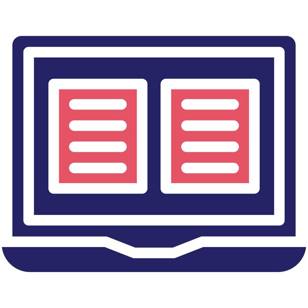 Ilustración del icono vectorial de notas del conjunto de iconos de educación en línea
