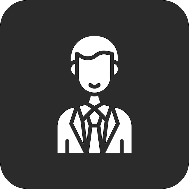 Ilustración del icono vectorial del novio del conjunto de iconos de la boda