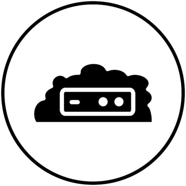 Ilustración del icono vectorial de la nube del conjunto de iconos de Cloud Computing