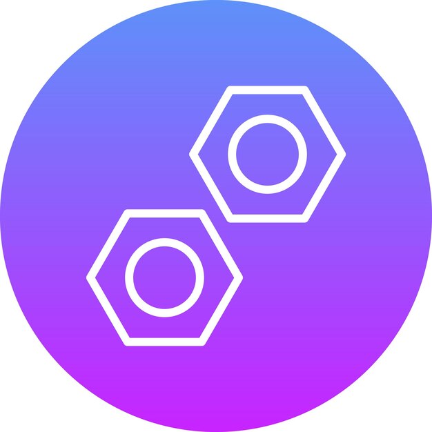 Ilustración del icono vectorial de la nuez del conjunto de iconos de reparación de automóviles