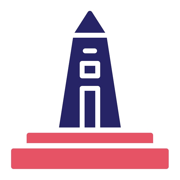 Vector ilustración del icono vectorial del obelisco del conjunto de iconos de la historia