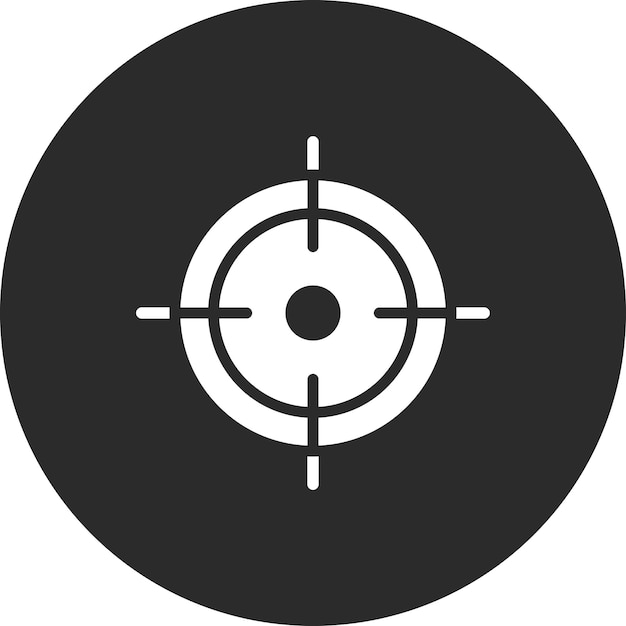 Ilustración del icono vectorial objetivo del conjunto de iconos de entretenimiento
