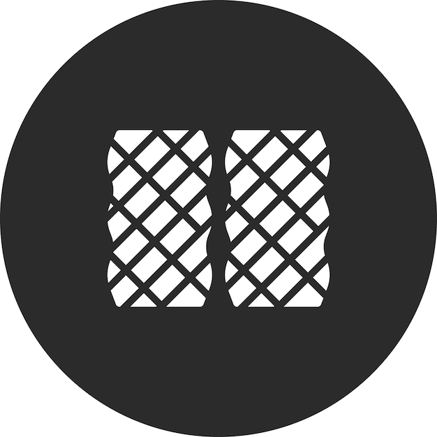 Ilustración del icono vectorial de las obleas del icono de dulces y dulces