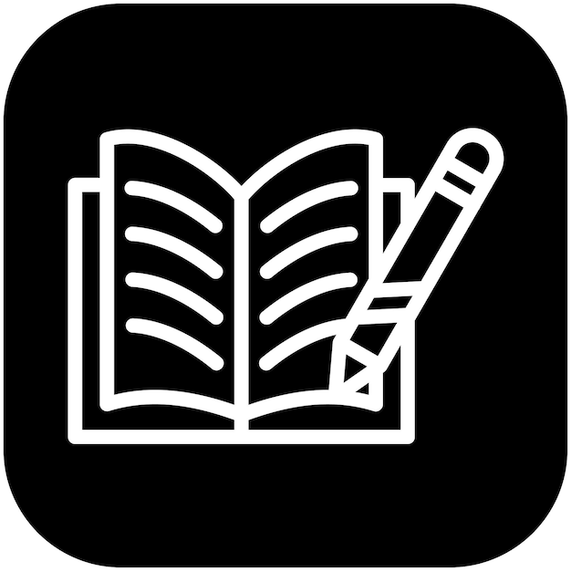 Ilustración del icono vectorial de la obra literaria del conjunto de iconos de la literatura