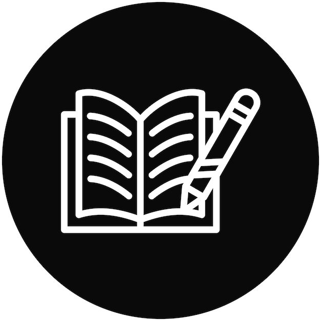 Ilustración del icono vectorial de la obra literaria del conjunto de iconos de la literatura