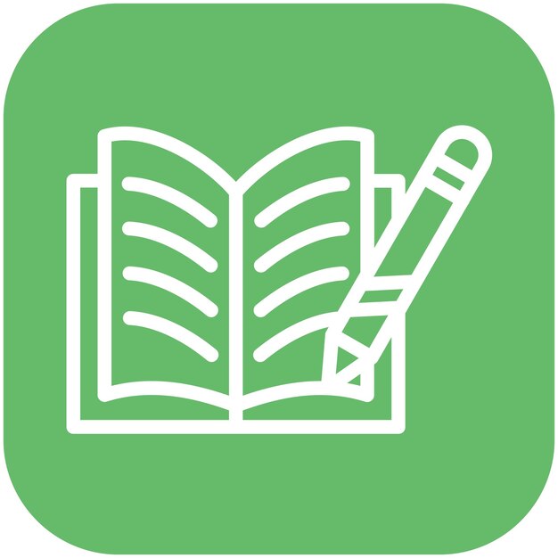 Ilustración del icono vectorial de la obra literaria del conjunto de iconos de la literatura