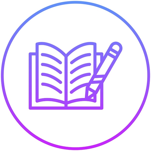 Ilustración del icono vectorial de la obra literaria del conjunto de iconos de la literatura