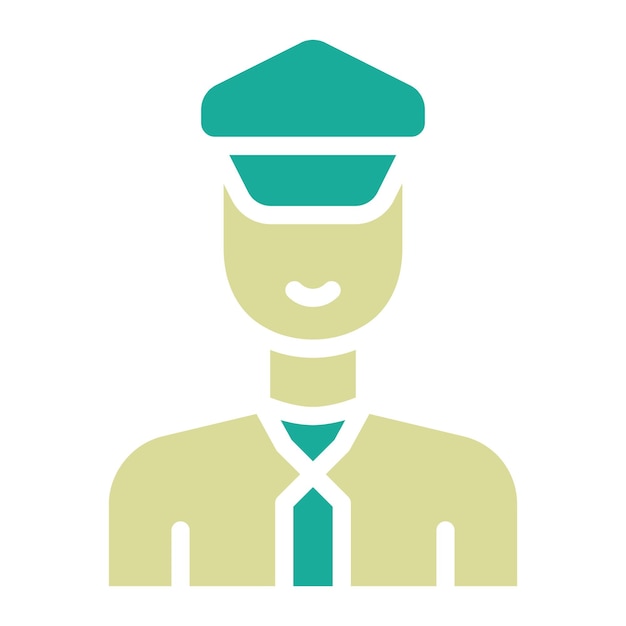 Ilustración del icono vectorial del oficial del conjunto de iconos de la diplomacia