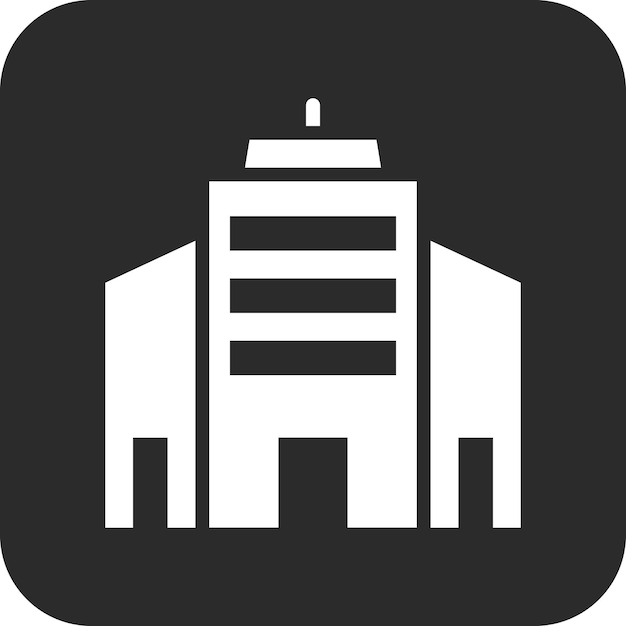 Ilustración del icono vectorial de la oficina del conjunto de iconos de inicio de negocio